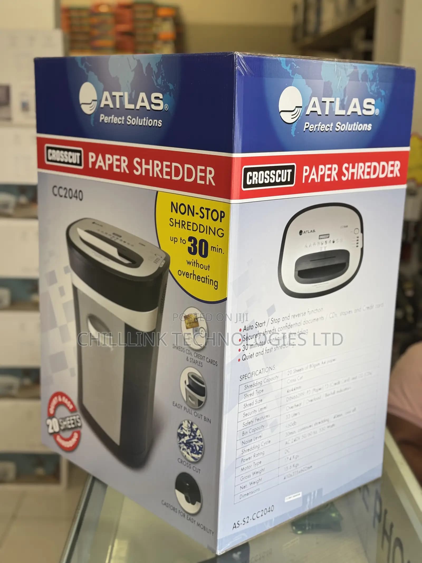 Atlas 20-Sheet Paper Shredder — image 1