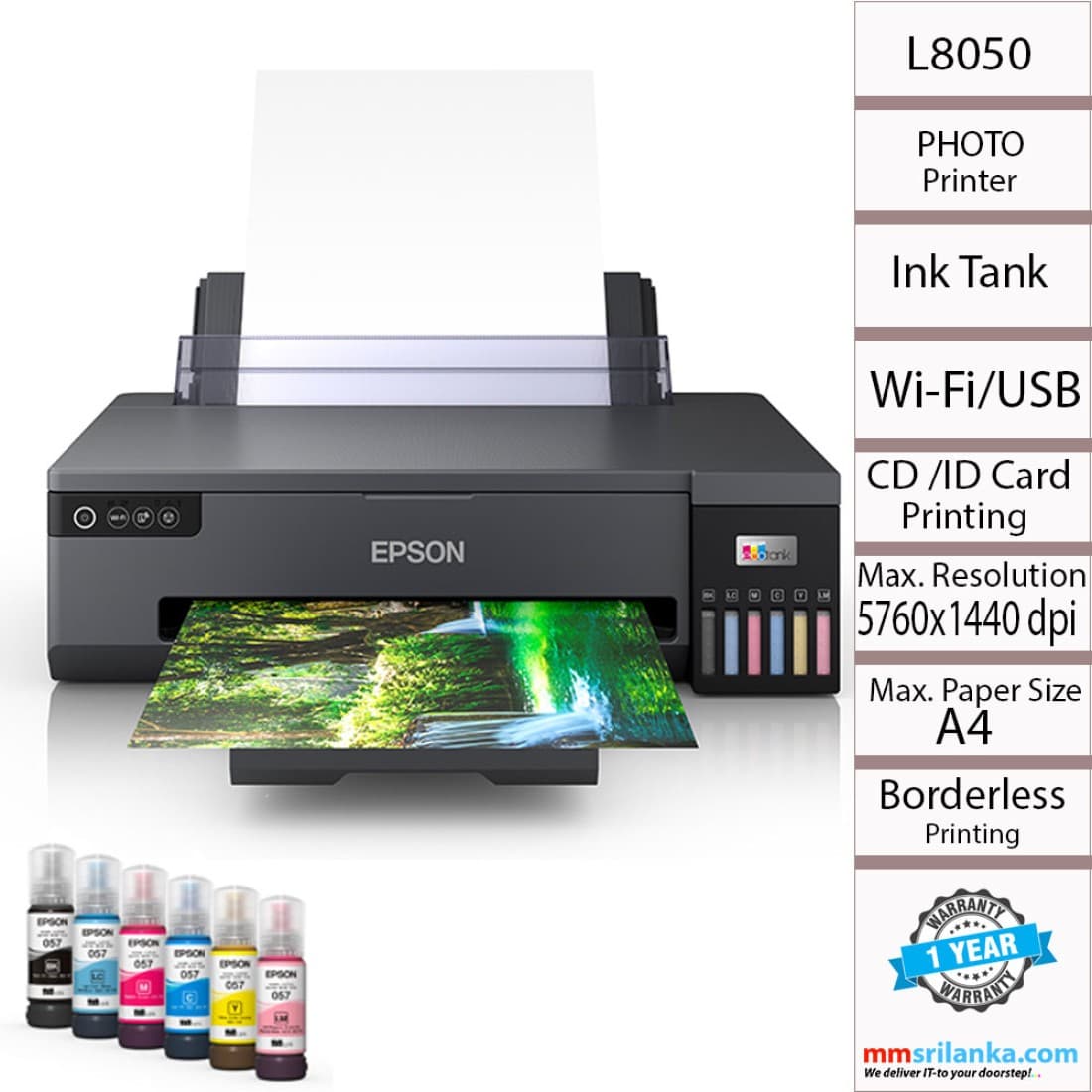 Epson L8050 EcoTank Photo Printer (replacement L805) — image 2