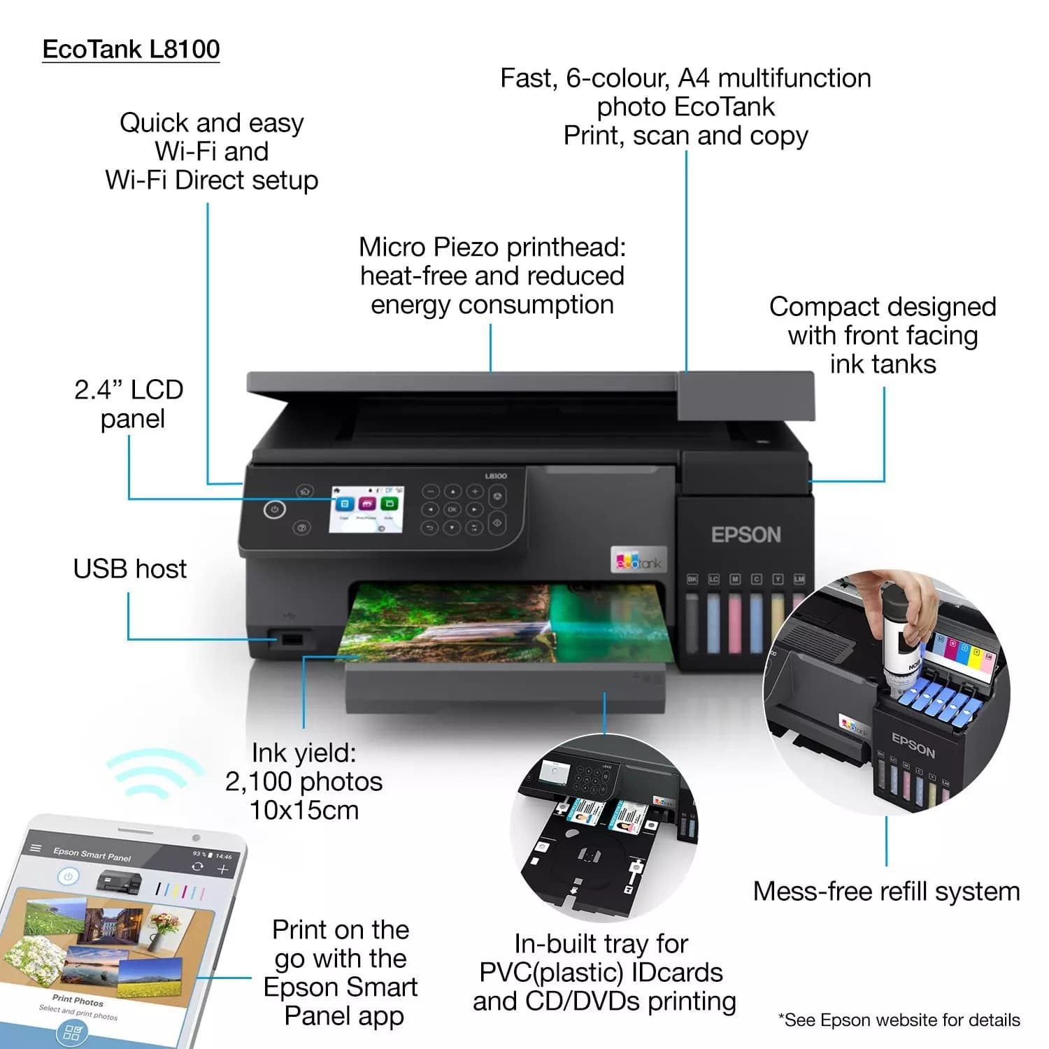 Epson L8100 Photo Printer (Replaces L850) — image 1