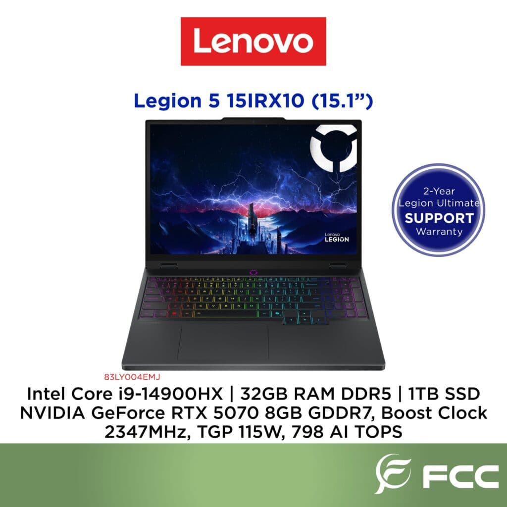 Lenovo Legion 5 Core i9 32GB 1TB RTX 5070 8GB Gaming Laptop — image 2