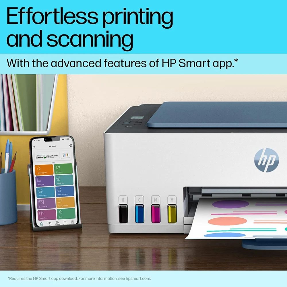 HP Smart Tank 585 A4 Colour Wi-Fi All-in-One Ink Tank Printer